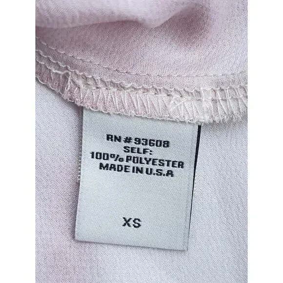 Willow Tie Dye Cowl Neck Silk Like Cami Julia Top in Blush & White - Size XS - Picture 7 of 9